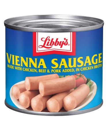 Libby's Vienna Sausage in Chicken Broth, Canned Sausage, 4.6 OZ (Pack of 24) Original