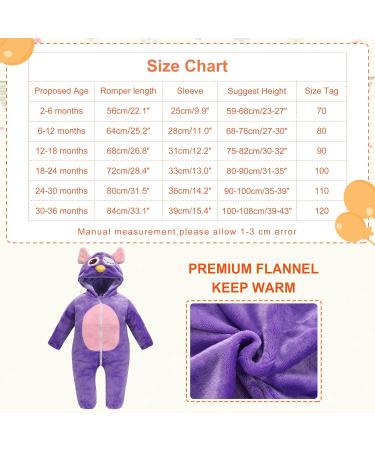 COOKY.D Winter Hooded Romper Jumpsuit - Unisex, 12-18 Months - Owl Design - Buy Online on SooperMarket.com