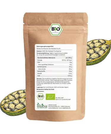 Bio Baobab Powder 500g | 100% Pure Vegan Fruit Powder | Raw Food Quality | Graded Bread Tree & Pharmacy Tree | No Additives - Buy Online on SooperMarket.com
