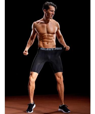NELEUS Men's 3-Pack Performance Compression Shorts Large 6028 - Black - Buy Online on SooperMarket.com