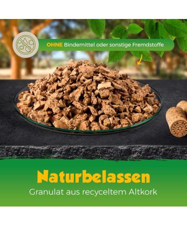10L Cork Granulate for Terrariums | Rough Cork Substrate (4-12mm) - Ideal for Reptiles D cor & Model Building - Buy Online on SooperMarket.com