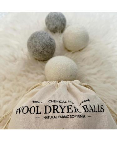 Smart Wash Dryer Balls - 100% Wool Tumble Dryer Balls | Hypoallergenic & Eco-Friendly | 6 Black New Zealand Sheep Wool Balls - Buy Online on SooperMarket.com
