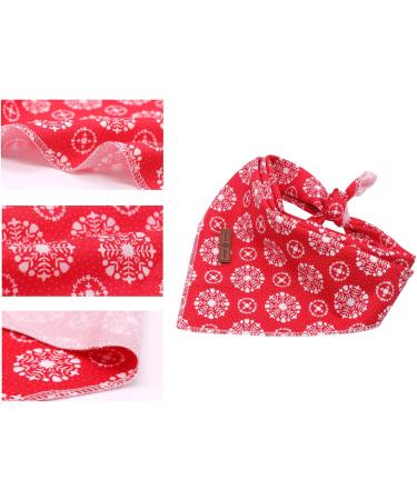 Lionet Paws Dog Bandana Headscarves | Triangle Scarf for Dogs | Snow Design | LL (Pack of 1) - Shop Internationally! - Buy Online on SooperMarket.com