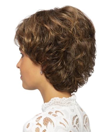 Lofty Wig Jasmin | High-Quality Synthetic Hair Wig | Realistic Medium Brown/Copper Maroon Highlights - International Shipping Available - Buy Online on SooperMarket.com