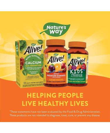Nature's Way Alive! Premium Adult Gummy Multivitamins - Essential Vitamins & Minerals - Vegetarian - Grape & Cherry Flavored - 90 Gummies - Buy Online on SooperMarket.com