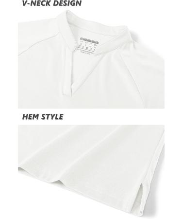 TACVASEN Women's V Neck Golf Polo Shirt - White, Medium | UPF 50+ Sun Protection - Buy Online on SooperMarket.com