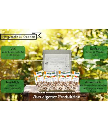 Dr. Ana Collection Italian Risotto with Chanterelles & Tomatoes | Vegan Additive-Free Ready Mix | 6-Pack of Authentic Arborio Rice (6 x 200g) - Buy Online on SooperMarket.com
