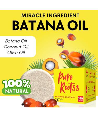 Batana Oil Shampoo & Conditioner Bar Set - Hair Growth Thickening & Anti Hair Loss - Silicone & Sulfate Free - Hibiscus Scent - Buy Online on SooperMarket.com