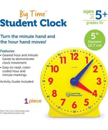 Big Time Learning 12-Hour Learning Watch - Interactive Clock for Kids | Educational Time Management Tool for Children Aged 5+ - Buy Online on SooperMarket.com