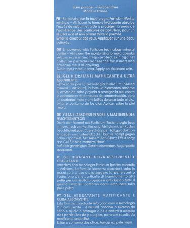 Biotherm Homme T-Pur Anti Oil & Shine Gel | Ultra Mattifying Moisturizer - 1.69 Oz | International Shipping Available - Buy Online on SooperMarket.com