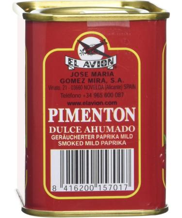 El Avion Pimenton Dulce Ahumado - Smoked Mild Paprika Red Tin 75 g 1 - Buy Online on SooperMarket.com