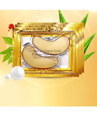 DELISOUL Collagen Crystal Lip and Gold Under Eye Masks Set - 20 Pieces | Natural Moisturizing Gel for Anti-Aging, Hydration, and Dark Circle Reduction | Lip and Eye Pads for Men and Women - 20 Count - Buy Online on SooperMarket.com
