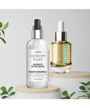 Coochy Plus Intimate After Shave Protection Mist + Pre-Shave Elixir Moisturizer Oil Kit HydroLock & MOISTURIZING PLUS Continuous Hydration Reliefs Razor Burn Bump Ingrown Hair