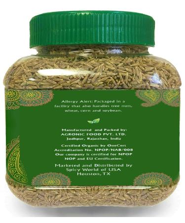 Jiva Organics Organic Cumin Seeds Whole 1lb Jar - Non-GMO, Pure, Vegan - Cumino - 1 Pound Jar - Buy Online on SooperMarket.com