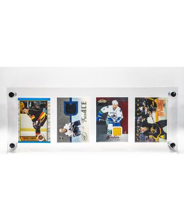 Trading Card Display Stand - 4 Slot Clear Acrylic Holder with UV Protection - Buy Online on SooperMarket.com