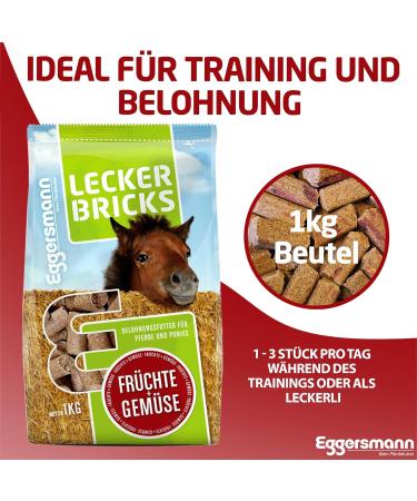 Buy EGGERSMANN Horse Food 1kg - Delicious Natural Fruit & Vegetable Treats for Horses & Ponies | Perfect Reward & Snack | Premium Horse Accessories - Buy Online on SooperMarket.com