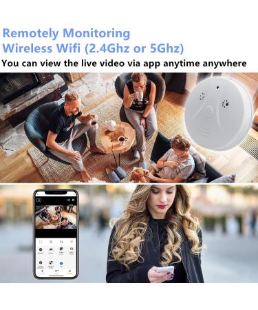 TANGMI Hidden Camera Smoke Detector Wireless WiFi Camera with Video 1080P HD Small Camera with Night Vision and Motion Detection Indoor Camera for Home Security - Buy Online on SooperMarket.com