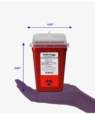 OakRidge Products 1 Quart Sharps & Biohazard Disposal Container - Buy Online on SooperMarket.com