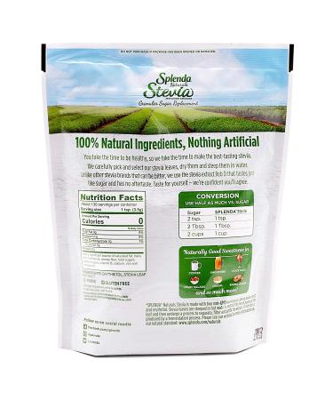 SPLENDA Naturals Stevia Zero Calorie Sweetener Refill - 16 oz Jar - Buy Online on SooperMarket.com