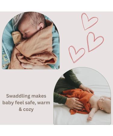 Muslin Swaddle Blankets Set of 3 - Forest Rust | Gender Neutral Baby Receiving Blankets - Buy Online on SooperMarket.com