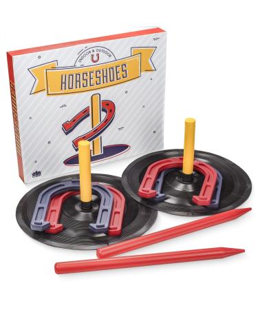 Crown Sporting Goods Deluxe Indoor and Outdoor Horseshoe Game Set