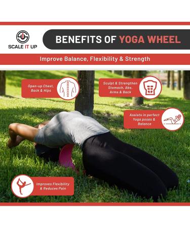 Scale It Up Yoga Wheel Set with Carrying Case - Back Pain Relief & Muscle Relaxation Roller Wheel for Balance, Flexibility, and Strength - Buy Online on SooperMarket.com