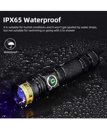 DARKDAWN UV Torch Flashlight 365nm Light USB Rechargeable Ultraviolet LED Blacklight Powerful Woods Lamp Portable Mini Detector for Pet Urine Stains Uranium Glass Money Resin Curing Fluorescent Uv 365nm Light/Blue - 1 Pack - Buy Online on SooperMarket.com