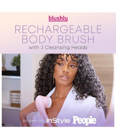 Blushly Rechargeable Exfoliating Body Brush with 3 Cleansing Heads | Shower Body Brush - 14 Turquoise - Buy Online on SooperMarket.com
