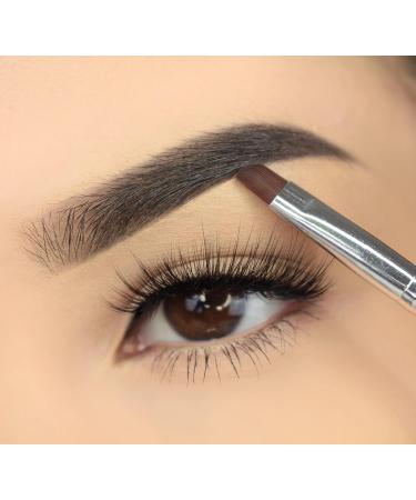 Impora London Angled Eyeliner/Brow Makeup Brush | Flat with Angled Tip for Winged Liners - Ideal for Eyes & Brows - Works with Gel, Cream, or Powder - Buy Online on SooperMarket.com