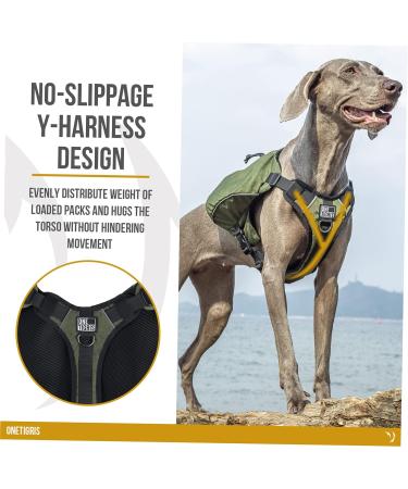 OneTigris CAMELUS Dog Backpack - Tear-Resistant Hiking & Camping Gear for Medium/Large Dogs (M Ranger Green) | International Shipping Available - Buy Online on SooperMarket.com