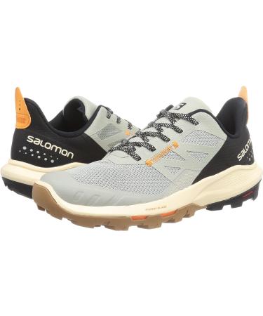 Salomon Men's OUTPULSE Hiking Shoes - 10.5 - Wrought Iron/Bleached Sand/Vibrant Orange - Buy Online on SooperMarket.com