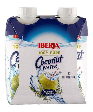 Iberia 100% Natural Coconut Water 11.1 Oz (Pack Of 4)