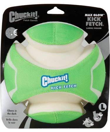 Chuckit! CH32300 Kick Fetch Max Glow Small Green - Best Interactive Dog Toy for Nighttime Play | International Shipping Available - Buy Online on SooperMarket.com