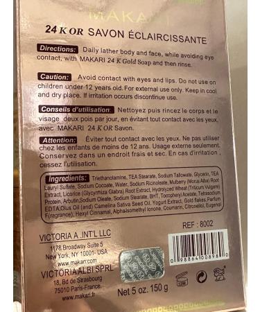 Buy Makari 24K Gold Lightening Soap - Omega 3 & Probiotics for Scar Removal & Skin Rejuvenation | 5 oz. - International Shipping Available - Buy Online on SooperMarket.com