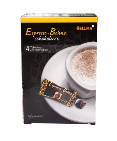 Hellma Espresso bean in a delicately bitter chocolate - 30 pieces chocolate individually - 1.1 g - storage box - for caf gastro chocolate 40 pieces (1 Pack)