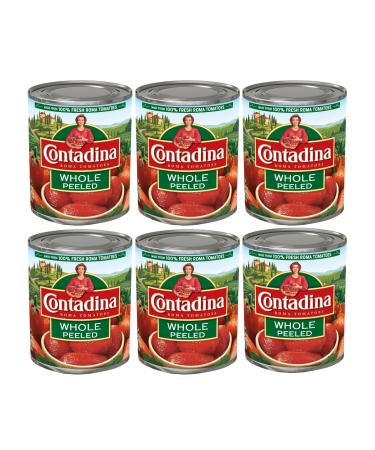 COTNADINA Whole Peeled Tomatoes 6 Pack 28 oz Can Red
