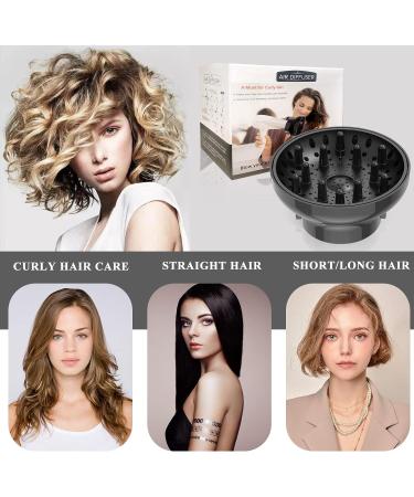 Universal Adjustable Hair Dryer Diffuser Attachment for Curly Hair | Fits Blow Dryer 4.3-6.5CM | Professional Salon Tool in Black - Buy Online on SooperMarket.com