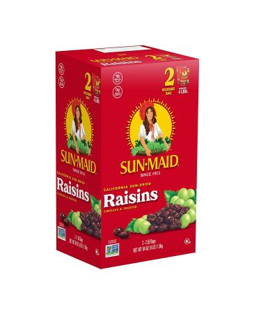 Sun-Maid California Raisins 64oz - 2 Packs of 32oz Resealable Bags - Buy Online on SooperMarket.com