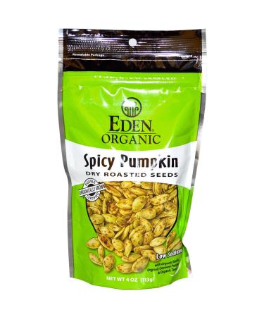Eden Foods Organic Pumpkin Seeds Dry Roasted Spicy -- 4 oz Each / Pack of 2