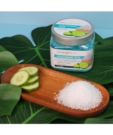 Shop Spascriptions Hyaluronic Acid Exfoliating Body Scrub 21 oz Ultra Hydrating & Nourishing Body Care for All Skin Types - Buy Online on SooperMarket.com