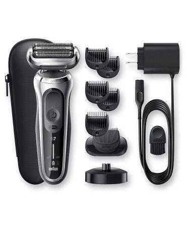 Braun Series 7 7027cs Electric Razor for Men - Waterproof Foil Shaver with Beard Trimmer, Rechargeable & Travel Case - Silver - Buy Online on SooperMarket.com