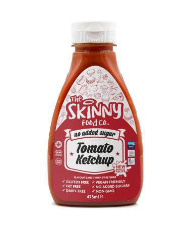 Skinny Food Co Sugar Free Ketchup 425ml - Virtually Zero Calorie Tomato Sauce - Vegan & Keto-Friendly - Sugar Free Tomato Ketchup Sauce - Gluten Free