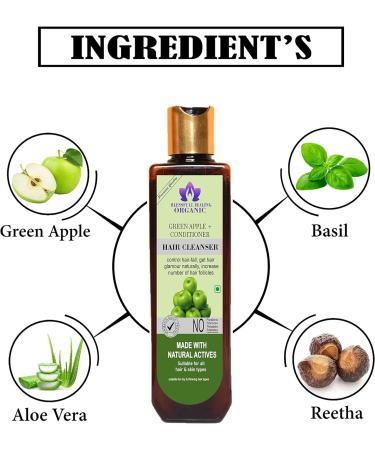 Blessfull Healing Organic Green Apple + Conditioner Hair Cleanser | Shampoo 100 ML (Packing May Vary) - Buy Online on SooperMarket.com