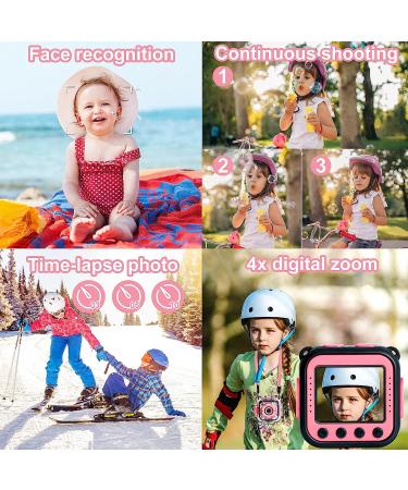 PROGRACE Kids Camera Waterproof Gift Toy - Children Digital Video Camera Underwater Camera for Kids 1080P Camcorder DV Toddler Camera for Girls Birthday Learn Camera Pool Toys Age 3-14 Pink - Buy Online on SooperMarket.com