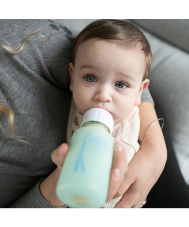 Dr. Brown's Options+ Glass Baby Bottle Sleeve - 100% Silicone, 4 oz Narrow, Mint - 1 Count - Buy Online on SooperMarket.com