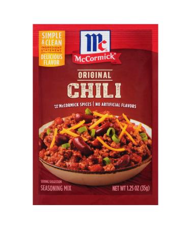 McCormick Original Chili Seasoning Mix, 1.25 oz Chili 1.25 Ounce (Pack of 1)