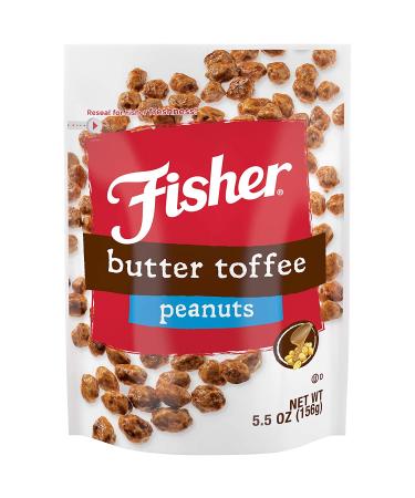 Fisher Snack Butter Toffee Peanuts 5.5oz (Pack of 6) - No Artificial Colors or Flavors - Buy Online on SooperMarket.com
