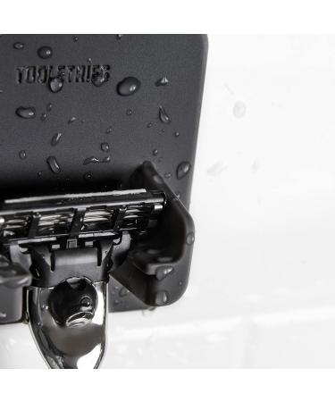 Tooletries Mason Razor Holder - Safe Silicone Toiletry Organizer | Shower & Bathroom Accessory with Silicone-Grip Technology - Charcoal - Buy Online on SooperMarket.com