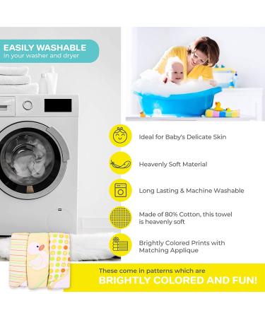 Spasilk Baby 3 Pack Soft Terry Hooded Towel Set for Newborn Boys and Girls - Yellow - Buy Online on SooperMarket.com