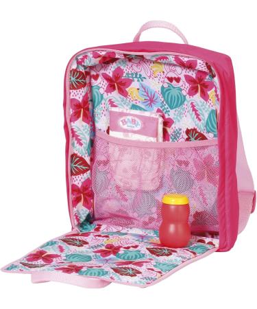 Zapf Creation BABY born Holiday Changing Backpack - Doll Accessories 43 cm Pink & Colorful | International Shipping Available - Buy Online on SooperMarket.com